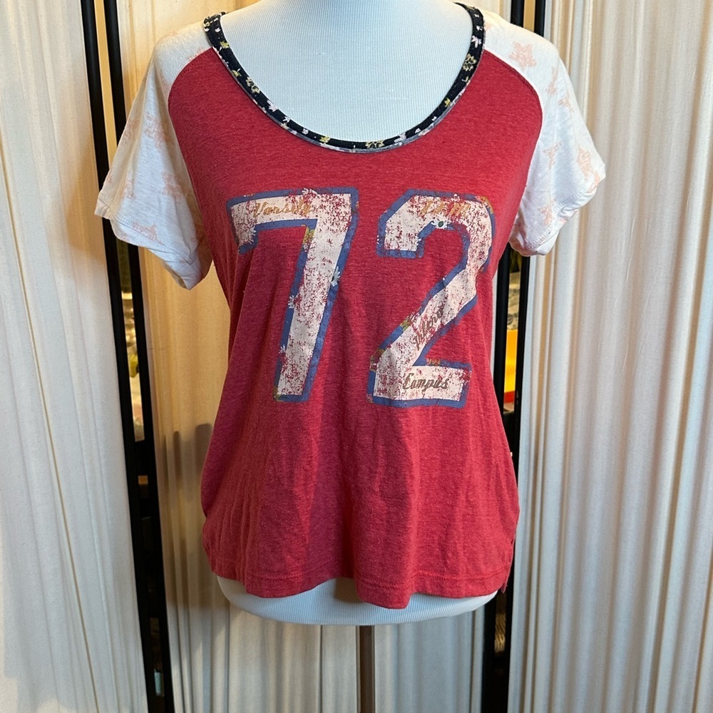 Pilcro Red Graphic Short Sleeve Tee